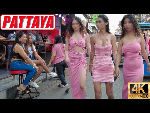 [4K] Pattaya Tree Town , Soi Buakhao , Soi New Plaza , Around LK Metro | February 2023 Thailand