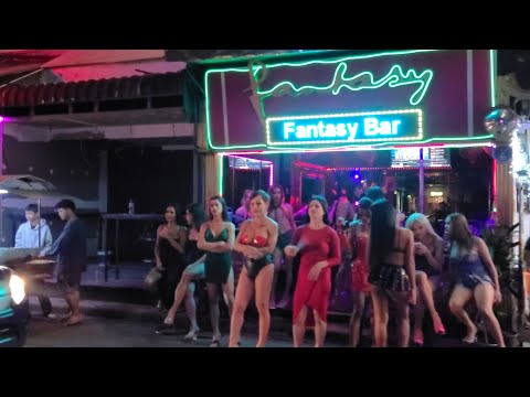 8K Beautiful Girls Nightlife Pattaya Thailand LK metro GoGo Nightclub area soi Buakhaw , Diana Clubs